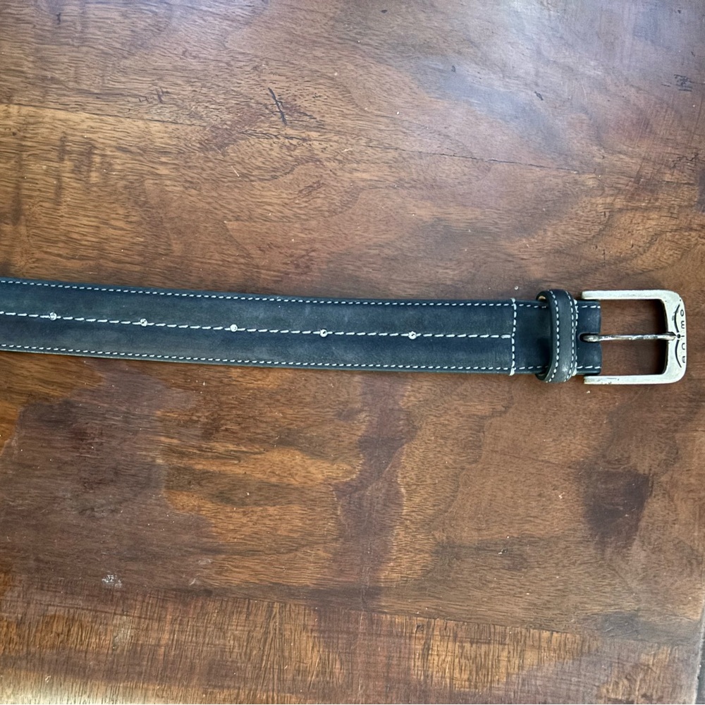 Animo Women's Blue Suede Swarovski Crystal Belt Size Medium